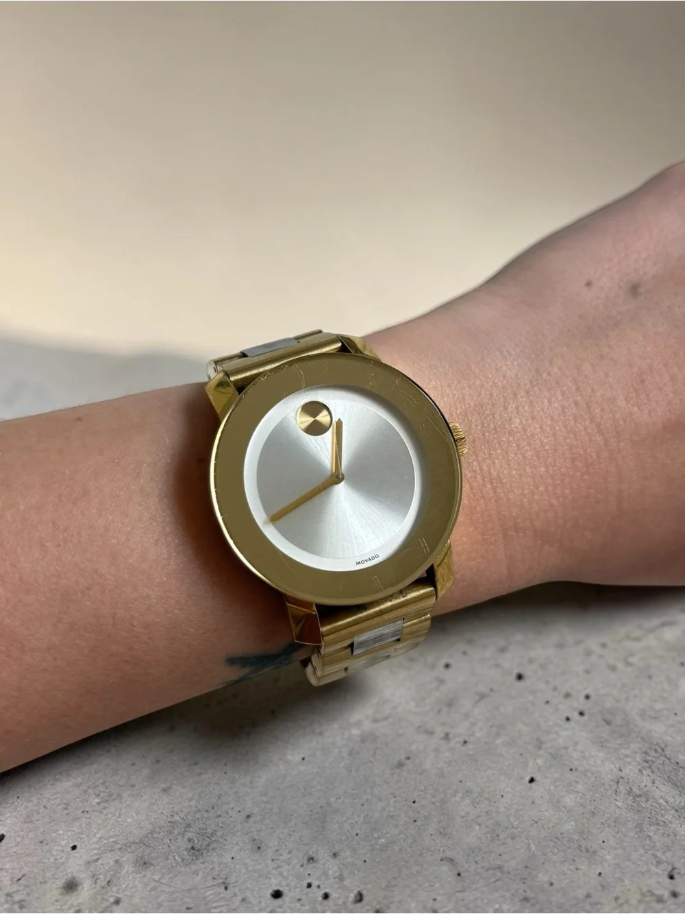 Movado Gold and Silver Two-Tone Museum Watch